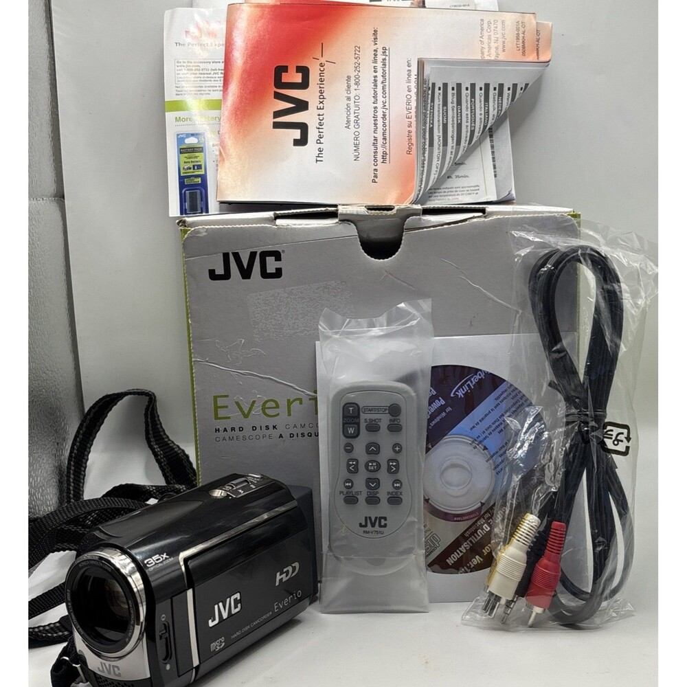 JVC Everio GZ-MG360BU 60GB HDD Hybrid Digital Video Camcorder 35x Zoom-Tested